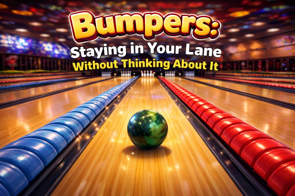 Title Graphic on Bumpers Keeping you in your lane
